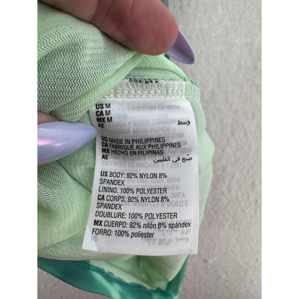 Bar III - Strapless Mesh Ruched Midi Dress Water Print - Green - M - Women - Picture 6 of 9